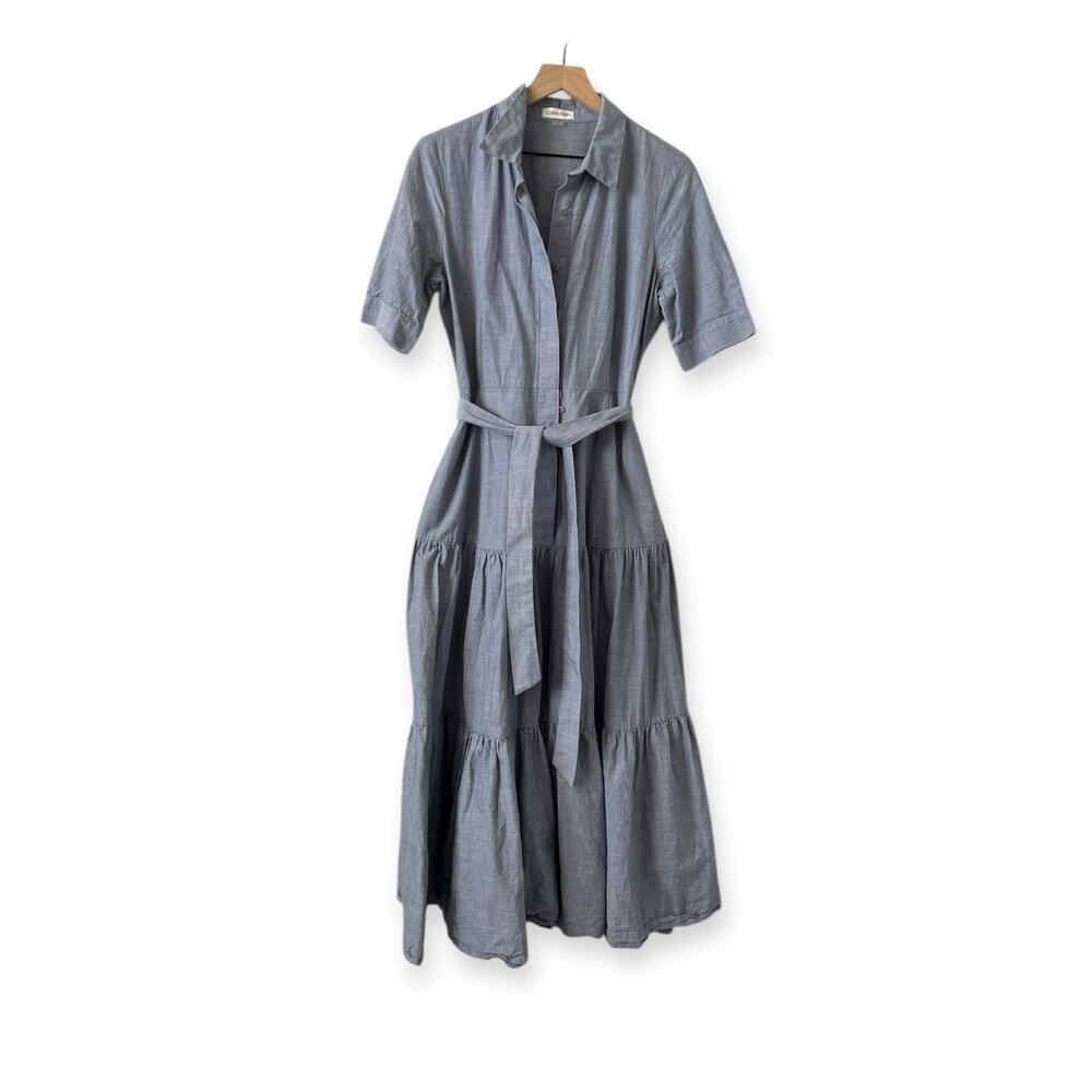 Calvin Klein Casual Blue Chambray Dress Size 10